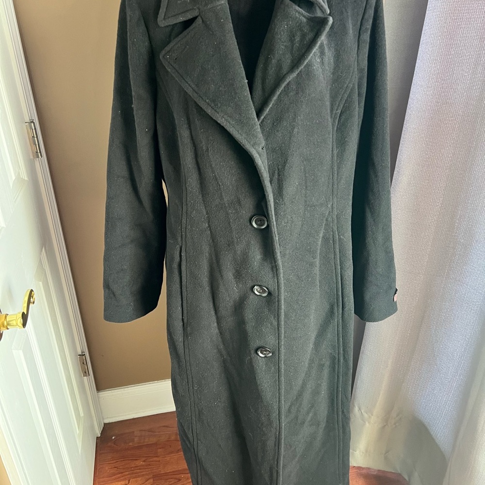 Anne Klein Classic Black Trench Coat